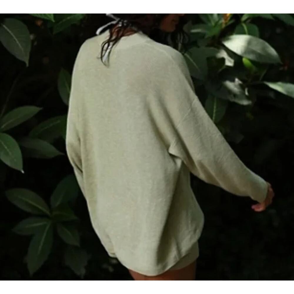 FP BEACH Free People Malibu Surf Beach Sweater Green Haze - Small - Picture 2 of 9